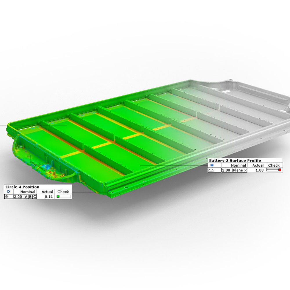 Deviations between digital twin and CAD data 
