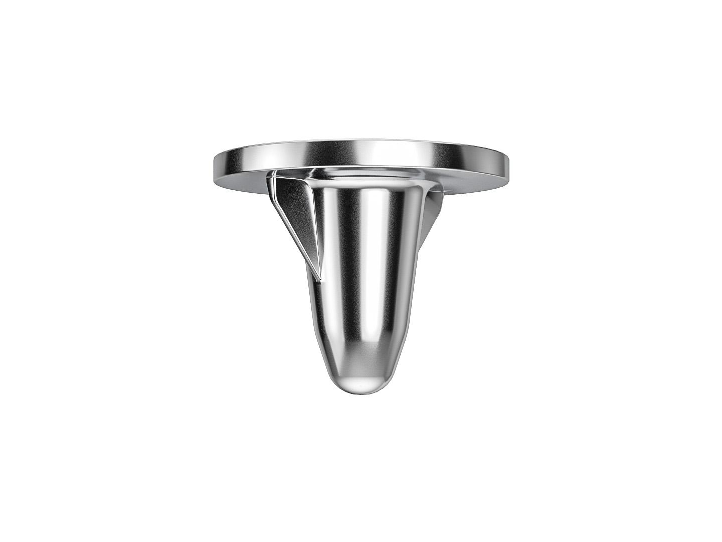 The tibial of a knee implant has hard-to-reach areas and free-form elements, making quality assurance challenging. 