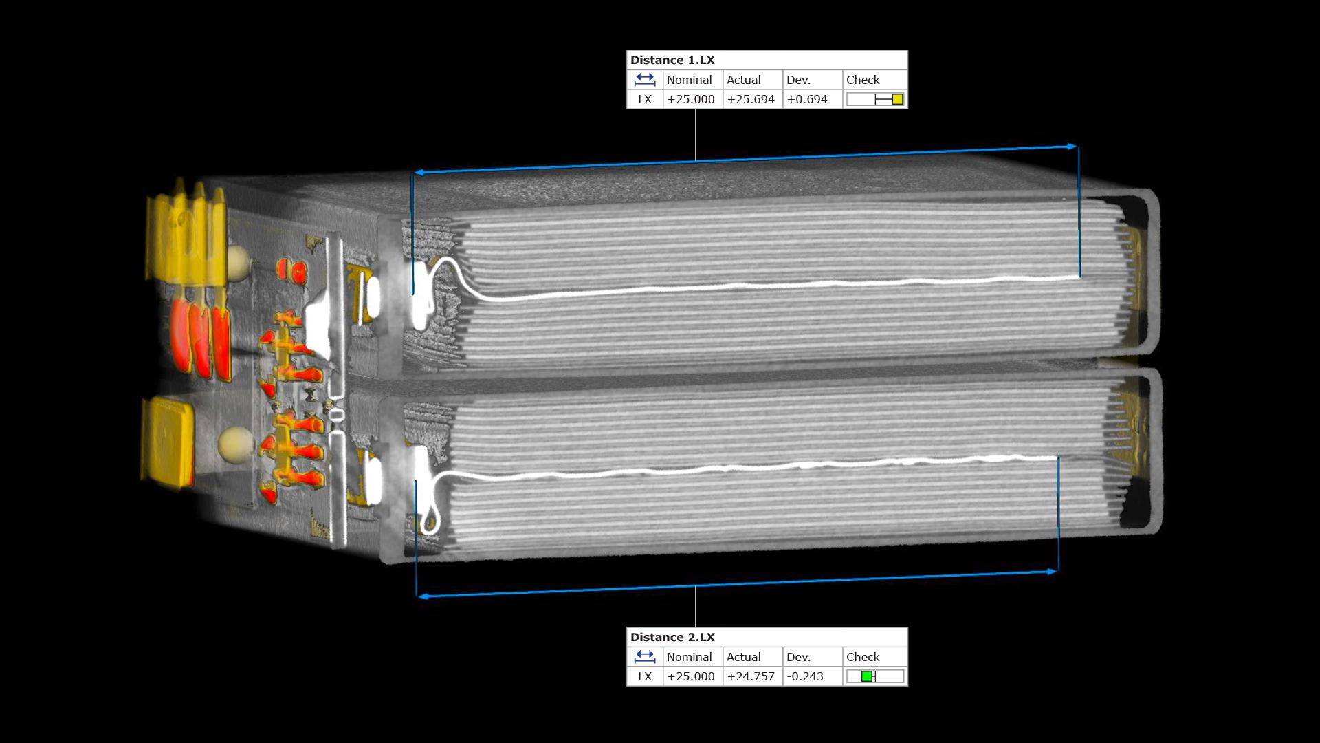 Inspection of a battery in ZEISS INSPECT X-Ray