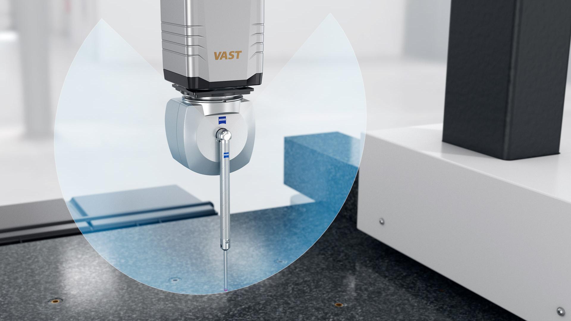 Due to the combination with the high-precision ZEISS VAST gold measuring head, the stability of the articulating stylus delivers high accuracy.