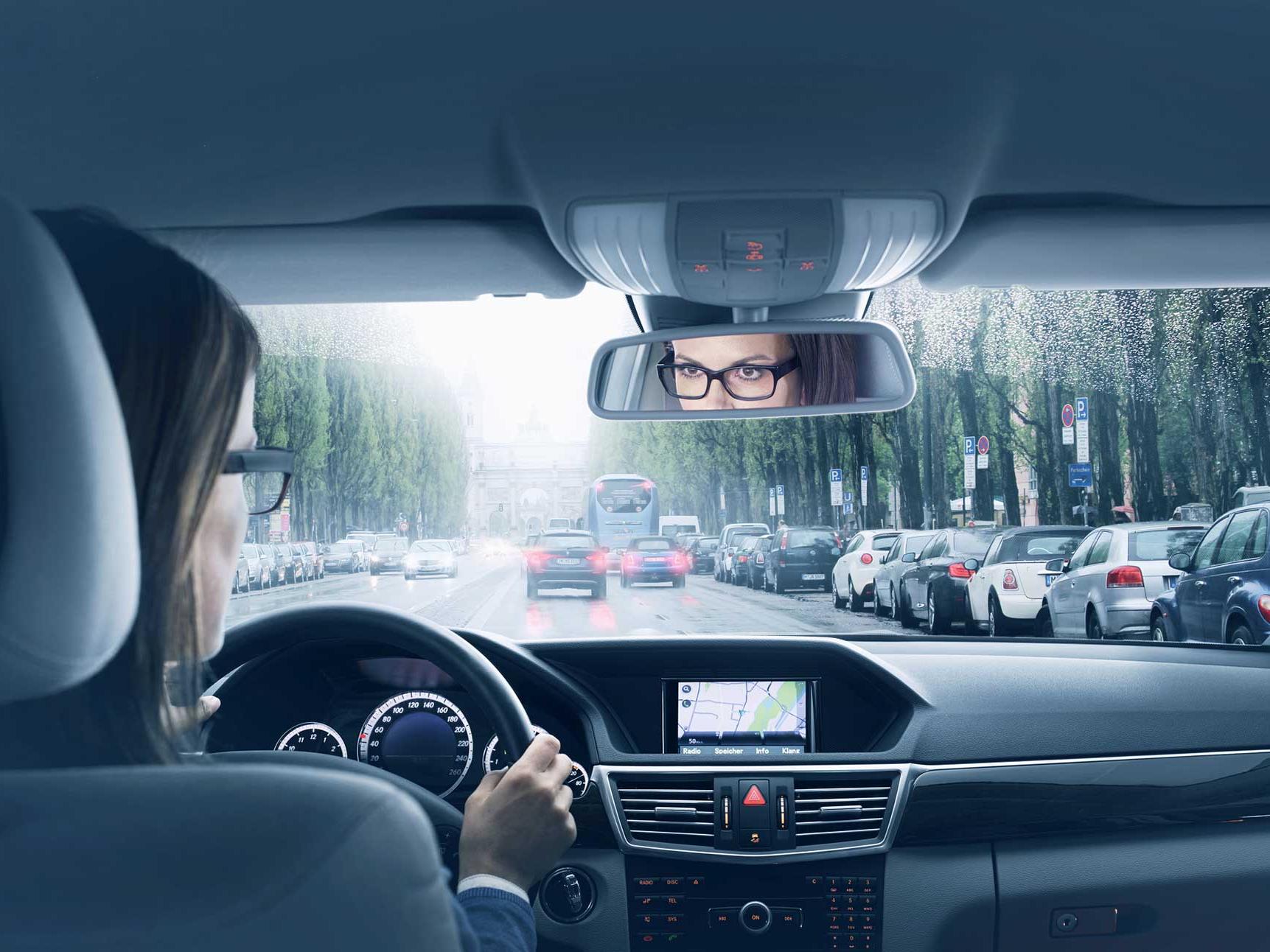 Blue rear outlet view mirror benefits
